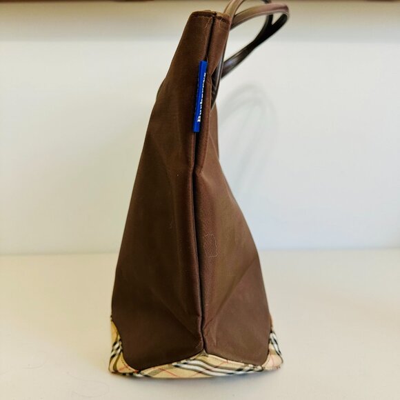 EUC BURBERRYS BURBERRY OF LONDON  BLUE LABEL NOVA CHECK NYLON LARGE TOTE VINTAGE - Picture 4 of 16